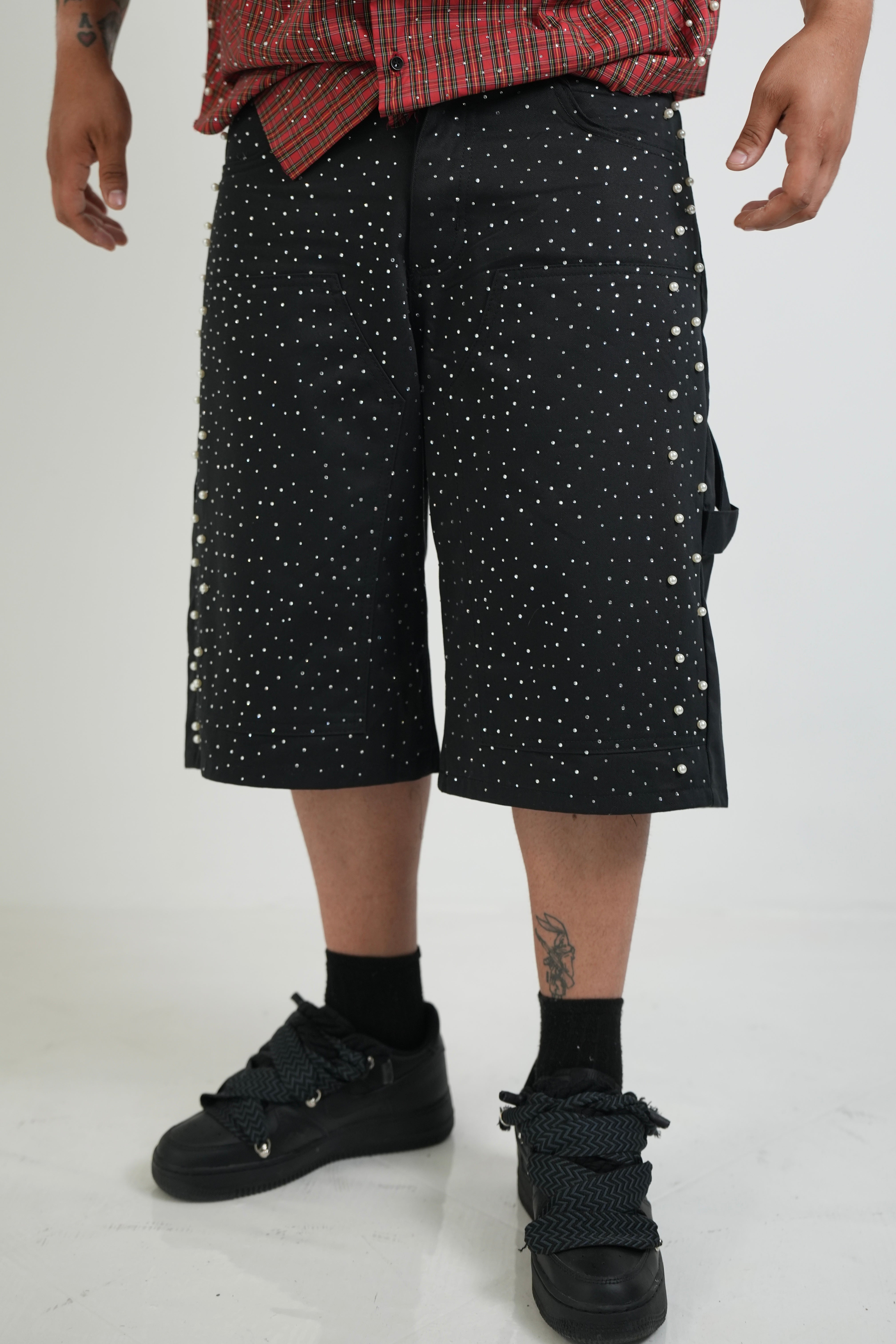 Short Black Strass PM
