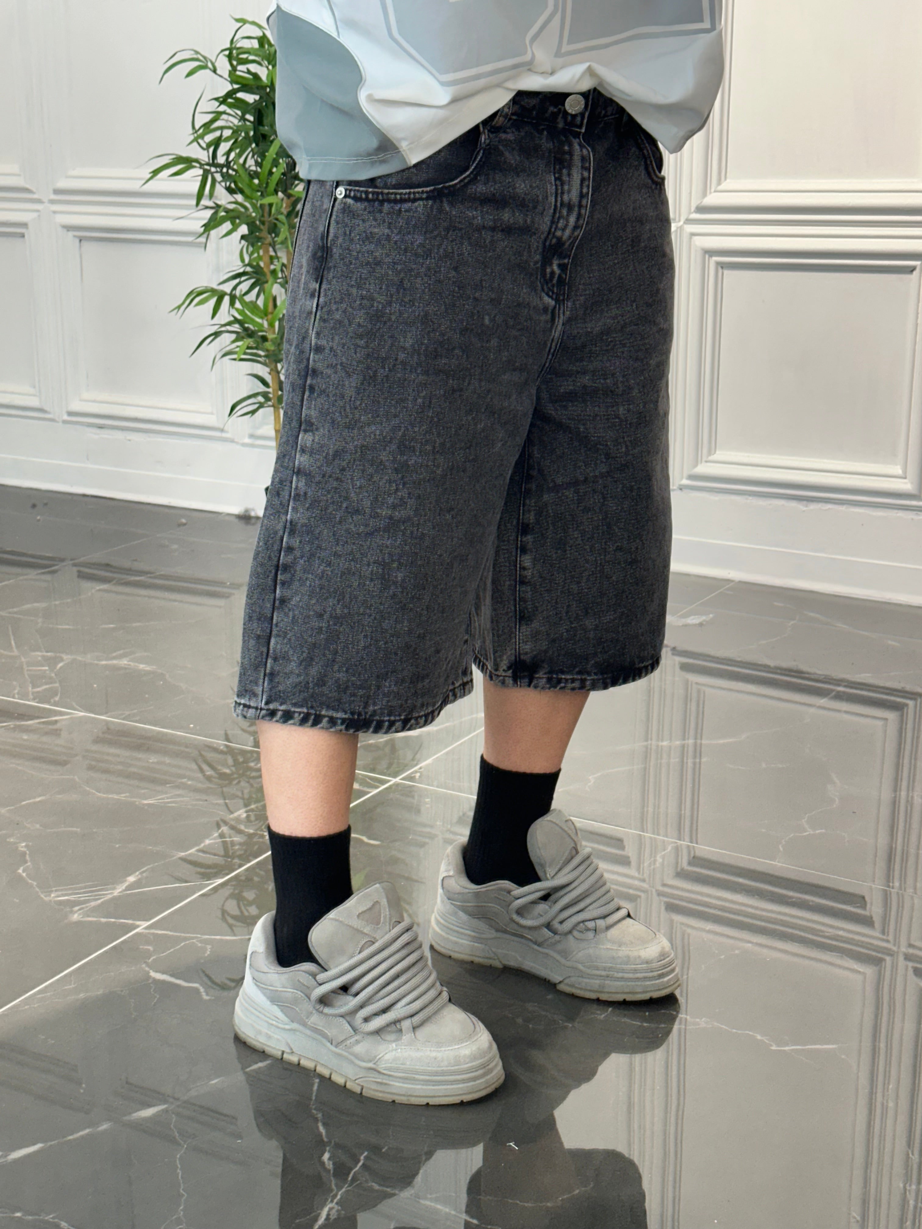 Jeans Short Dark Grey