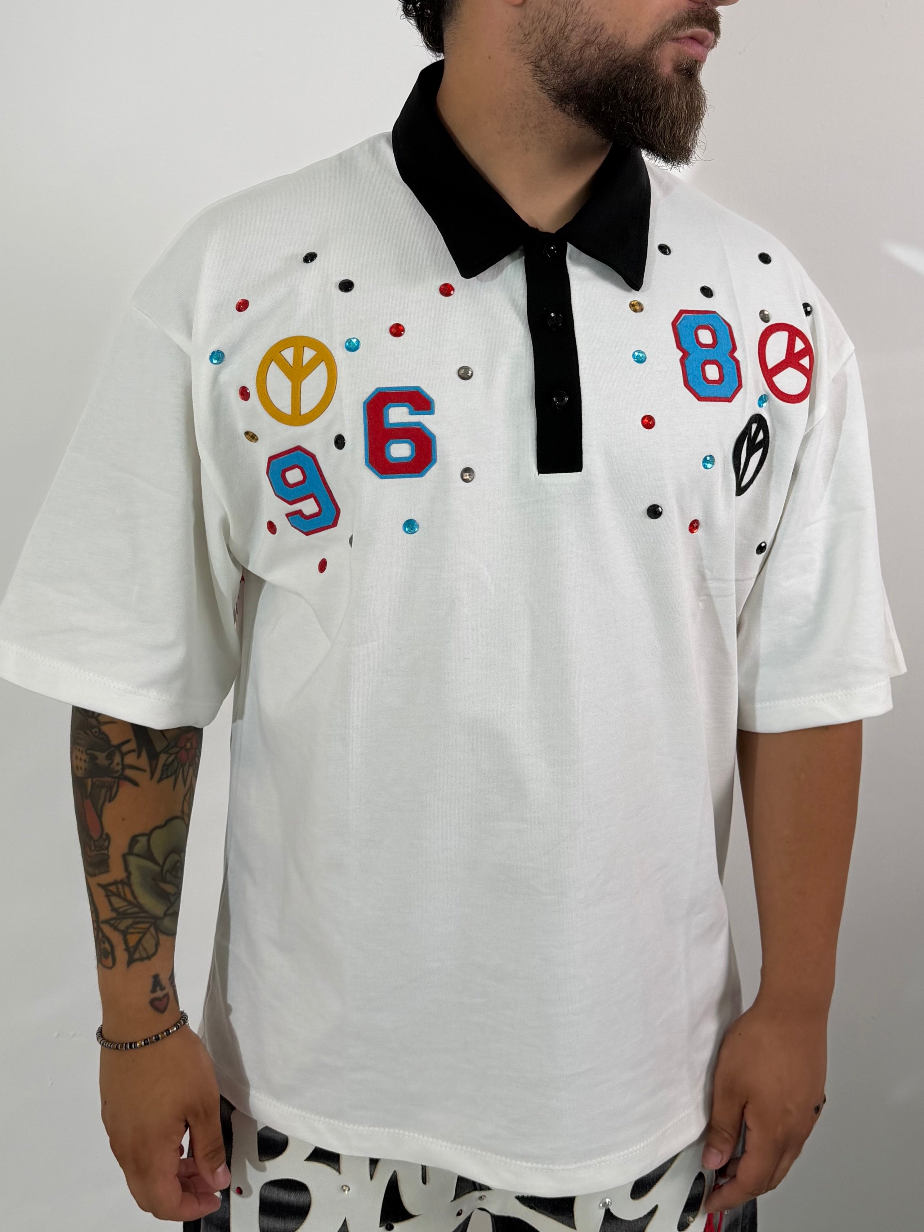 Polo Bunker Patch bianca