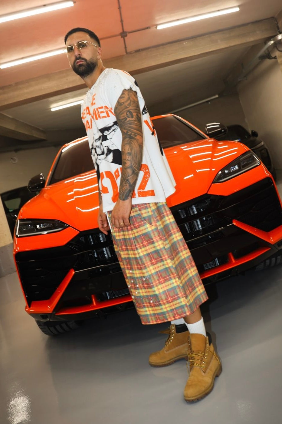 Coordinato Creative Check Orange