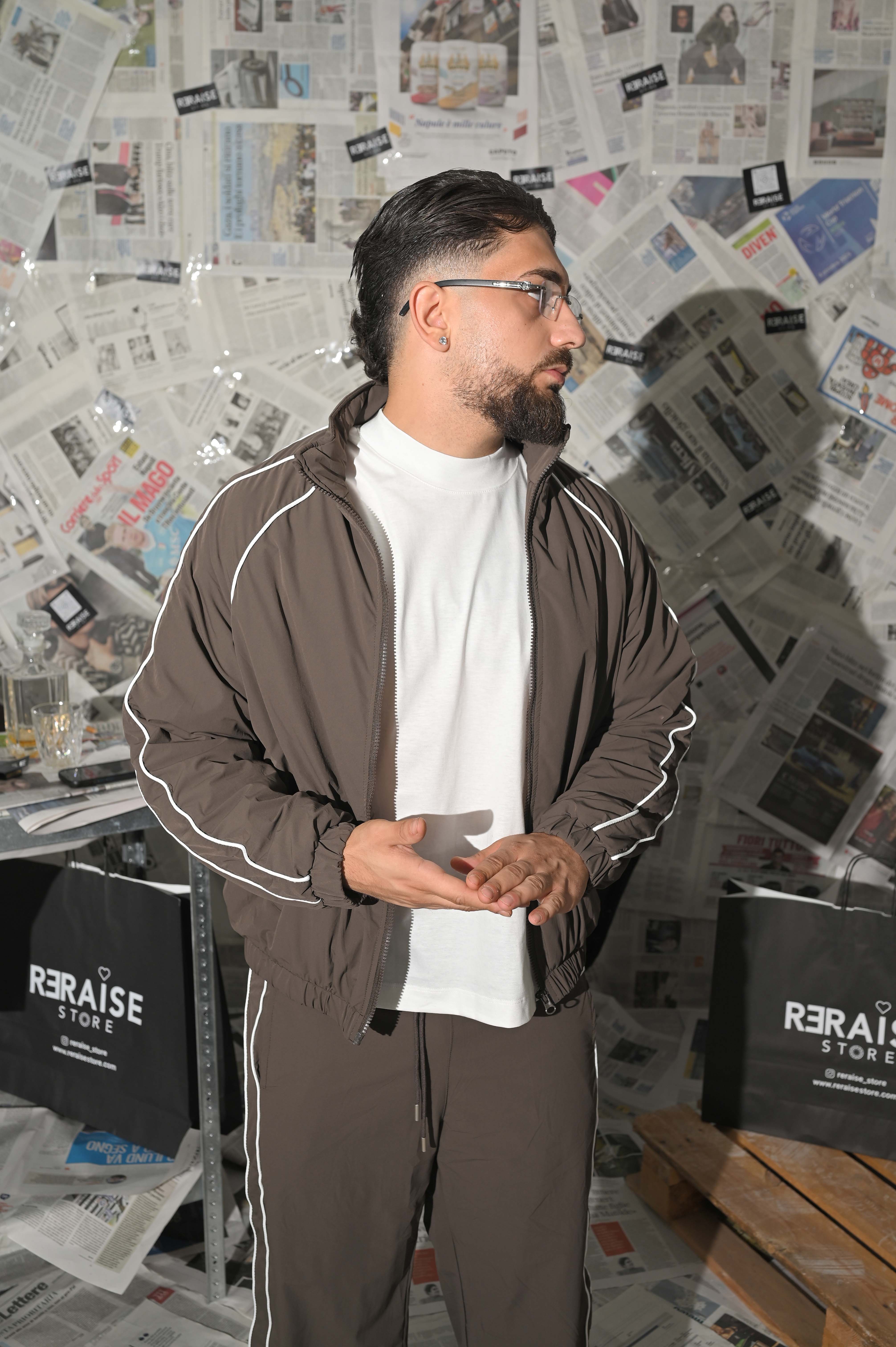 Coordinato Tuta Lines fango