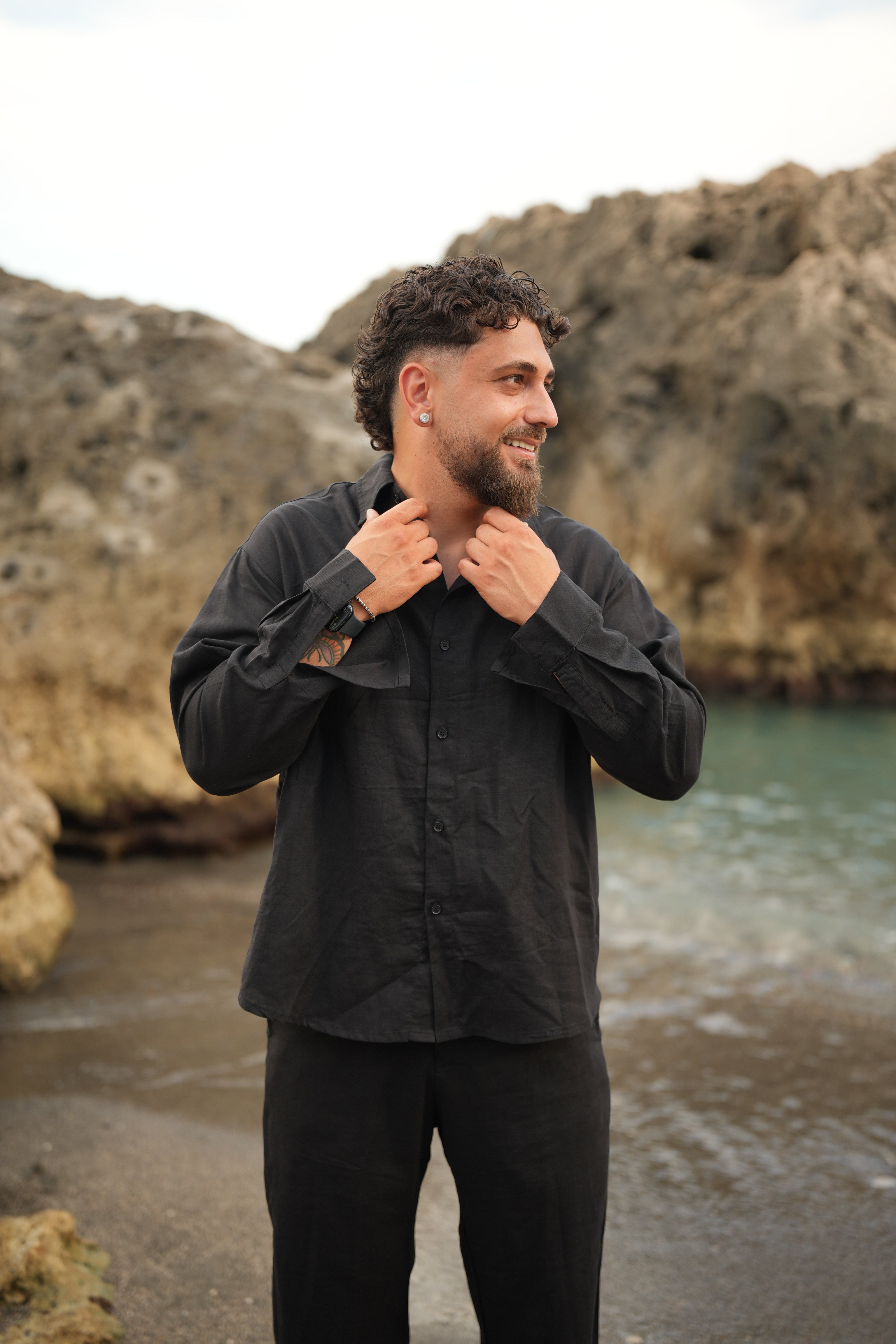 Coordinato Mykonos Lino Nero
