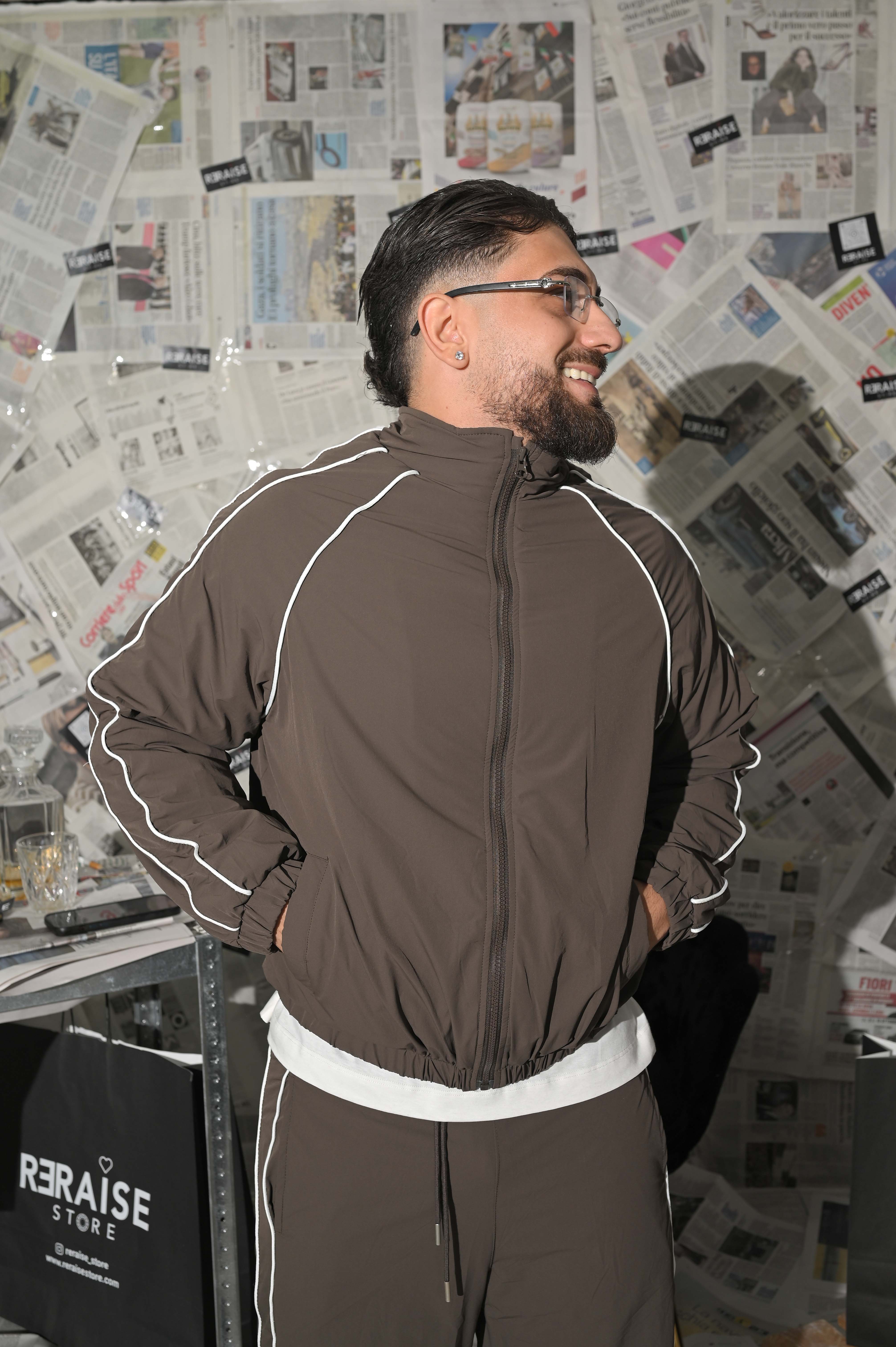 Coordinato Tuta Lines fango