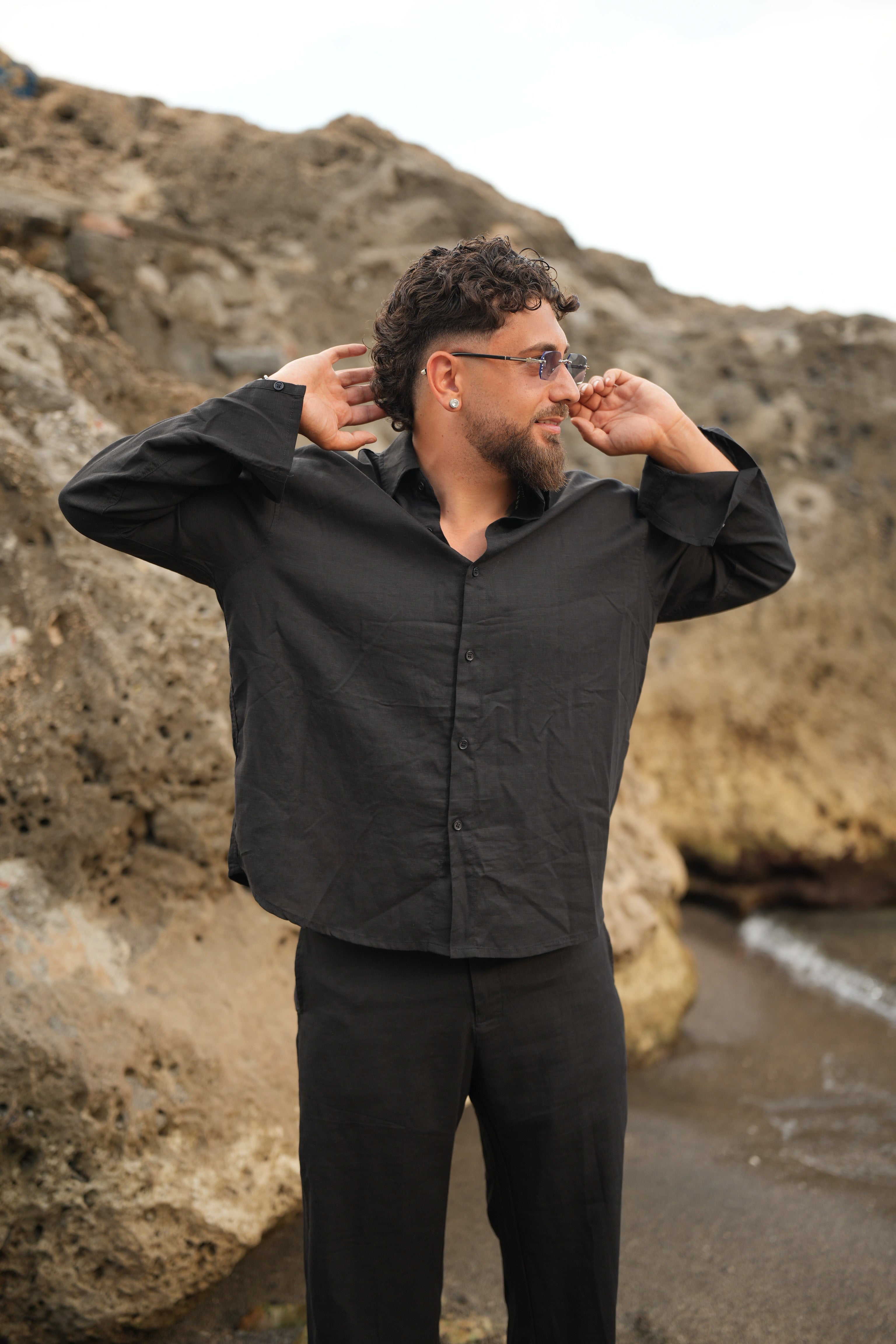 Coordinato Mykonos Lino Nero