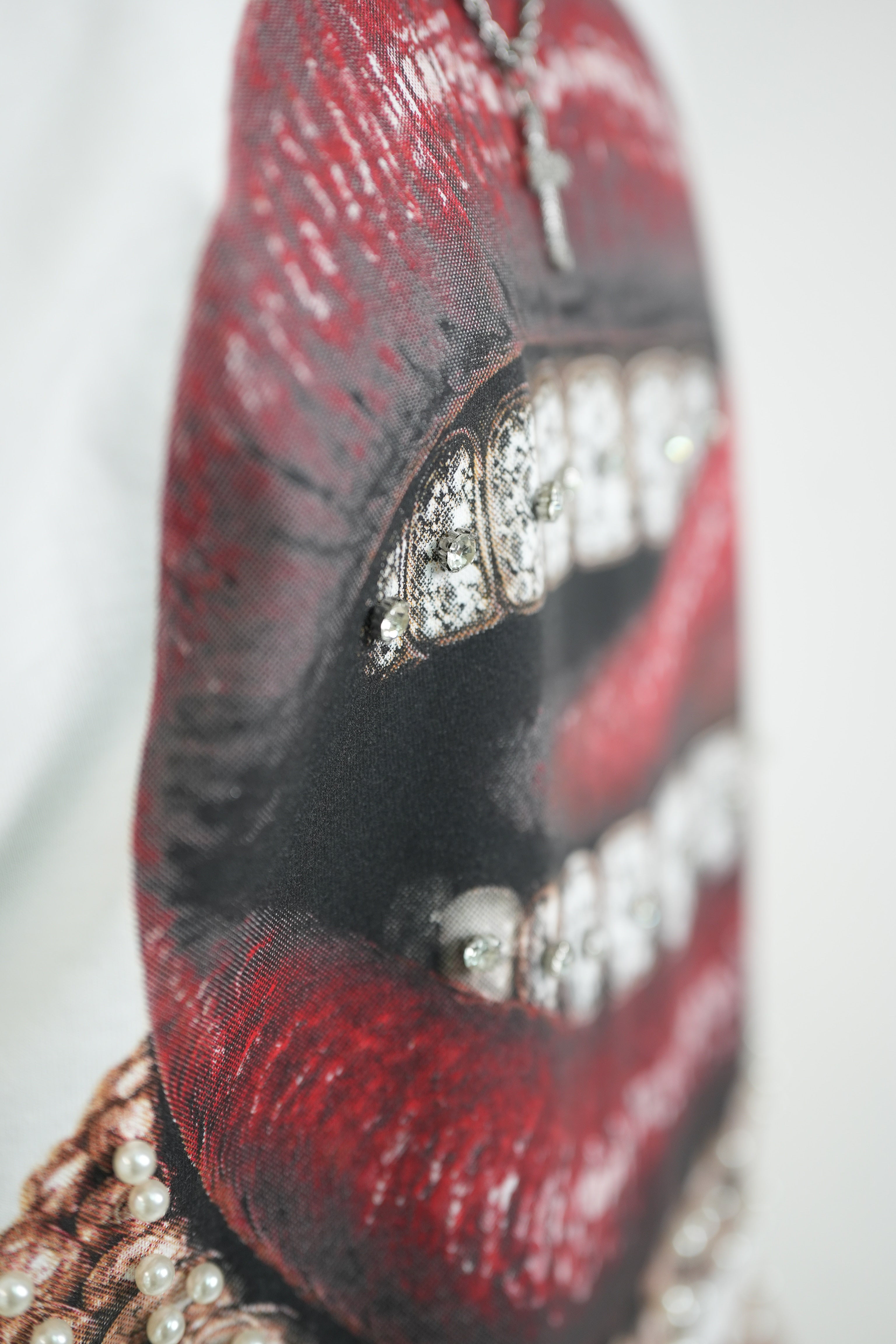 T-shirt Mouth Strass