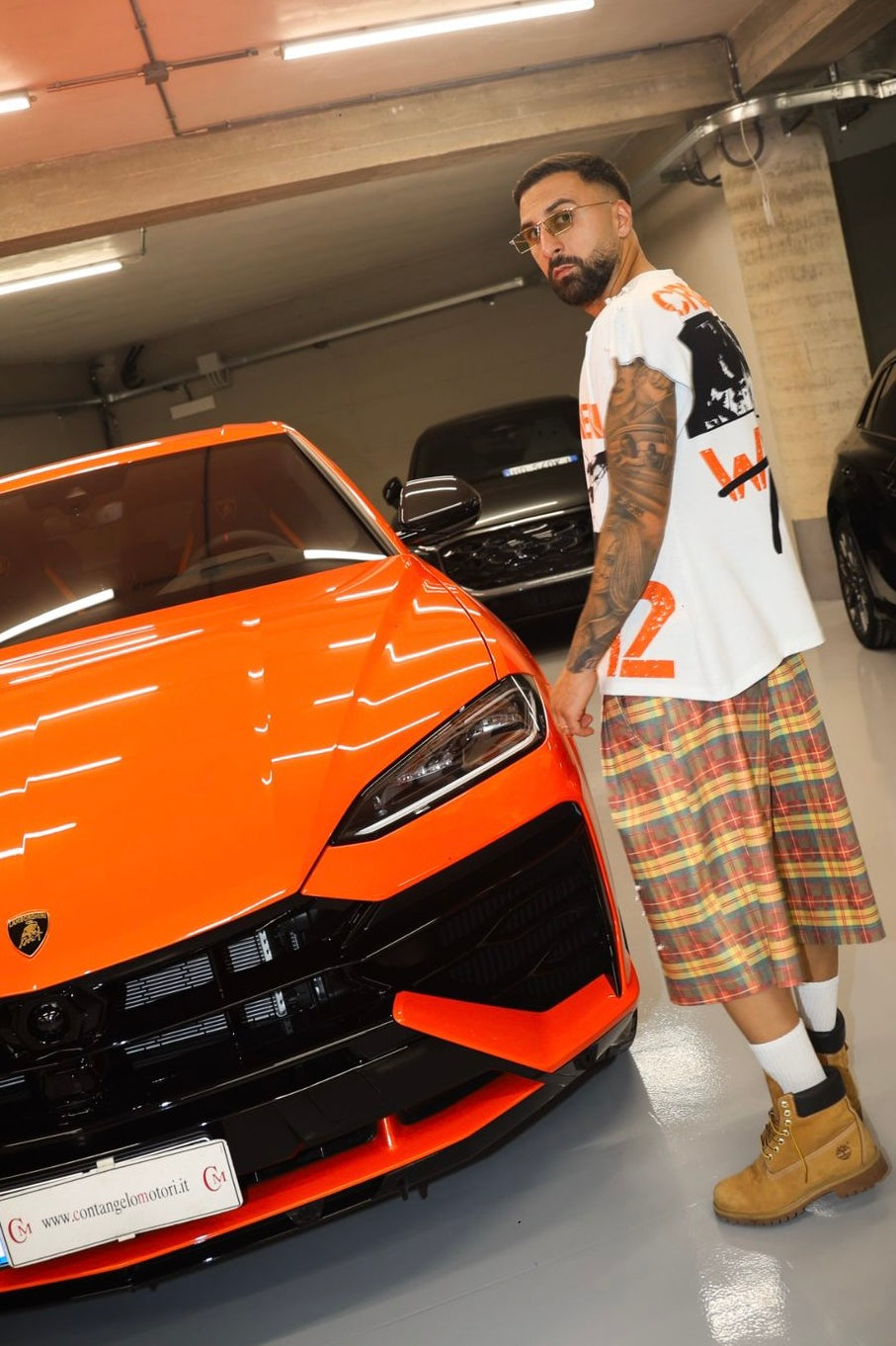 Coordinato Creative Check Orange