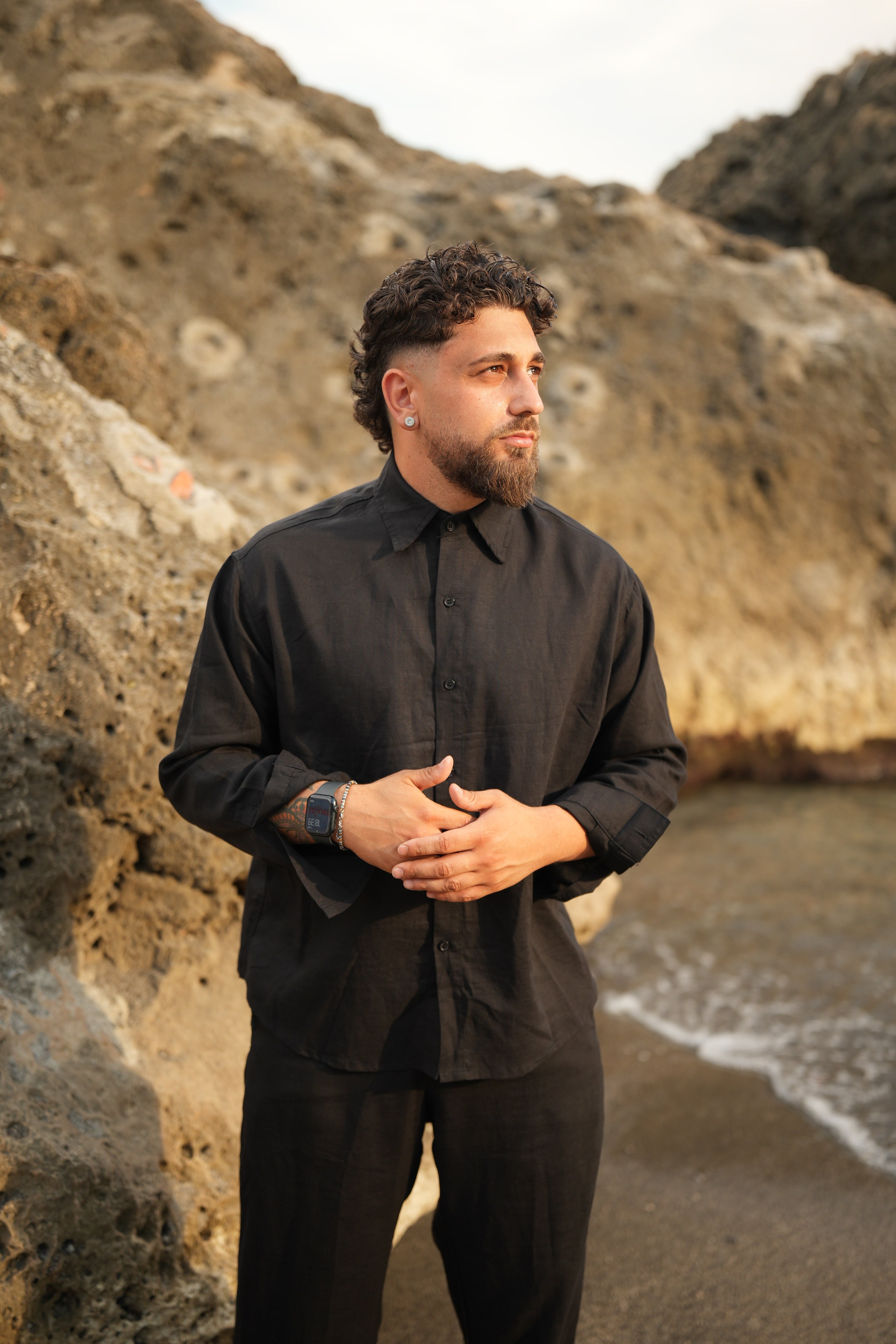 Coordinato Mykonos Lino Nero