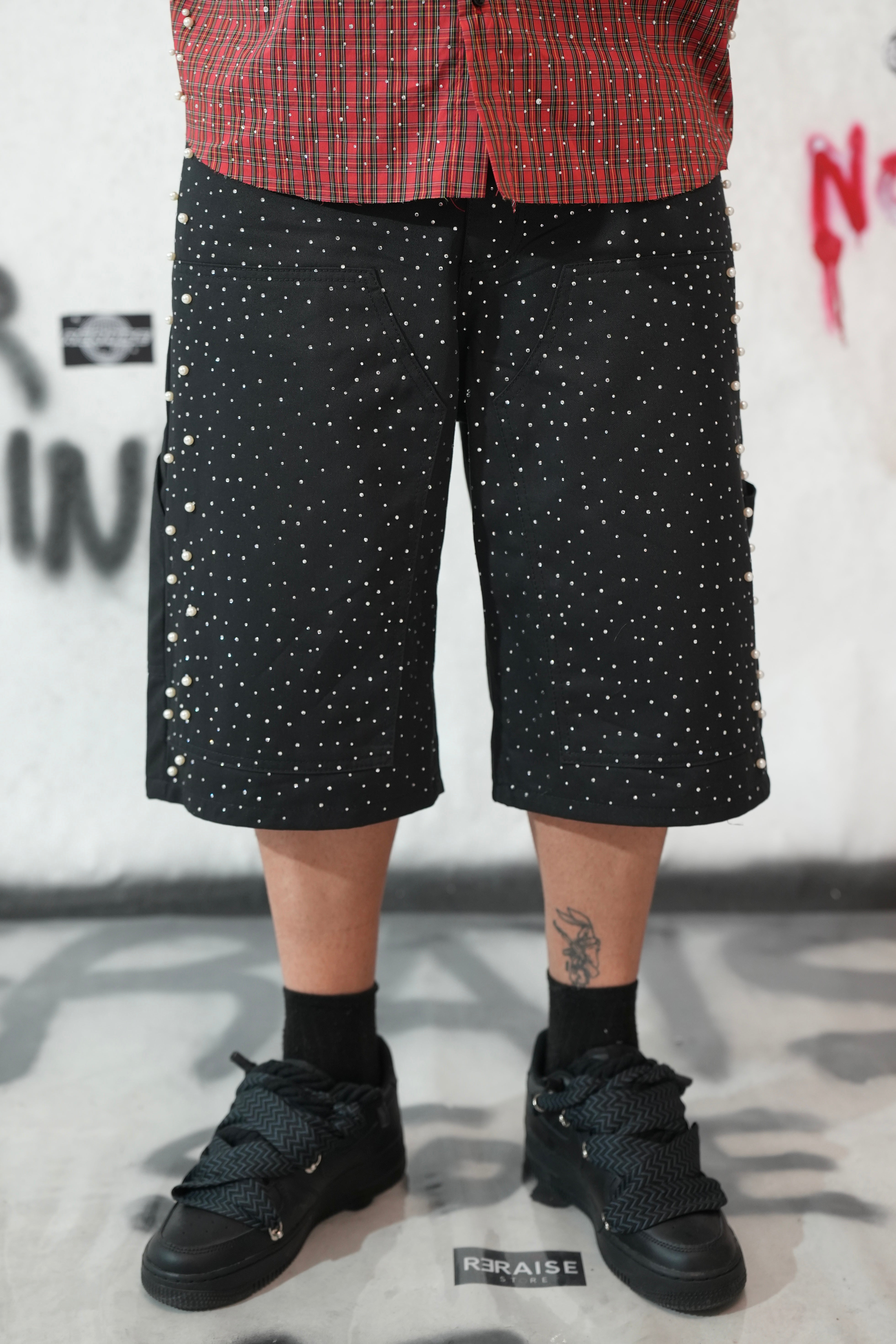 Short Black Strass PM