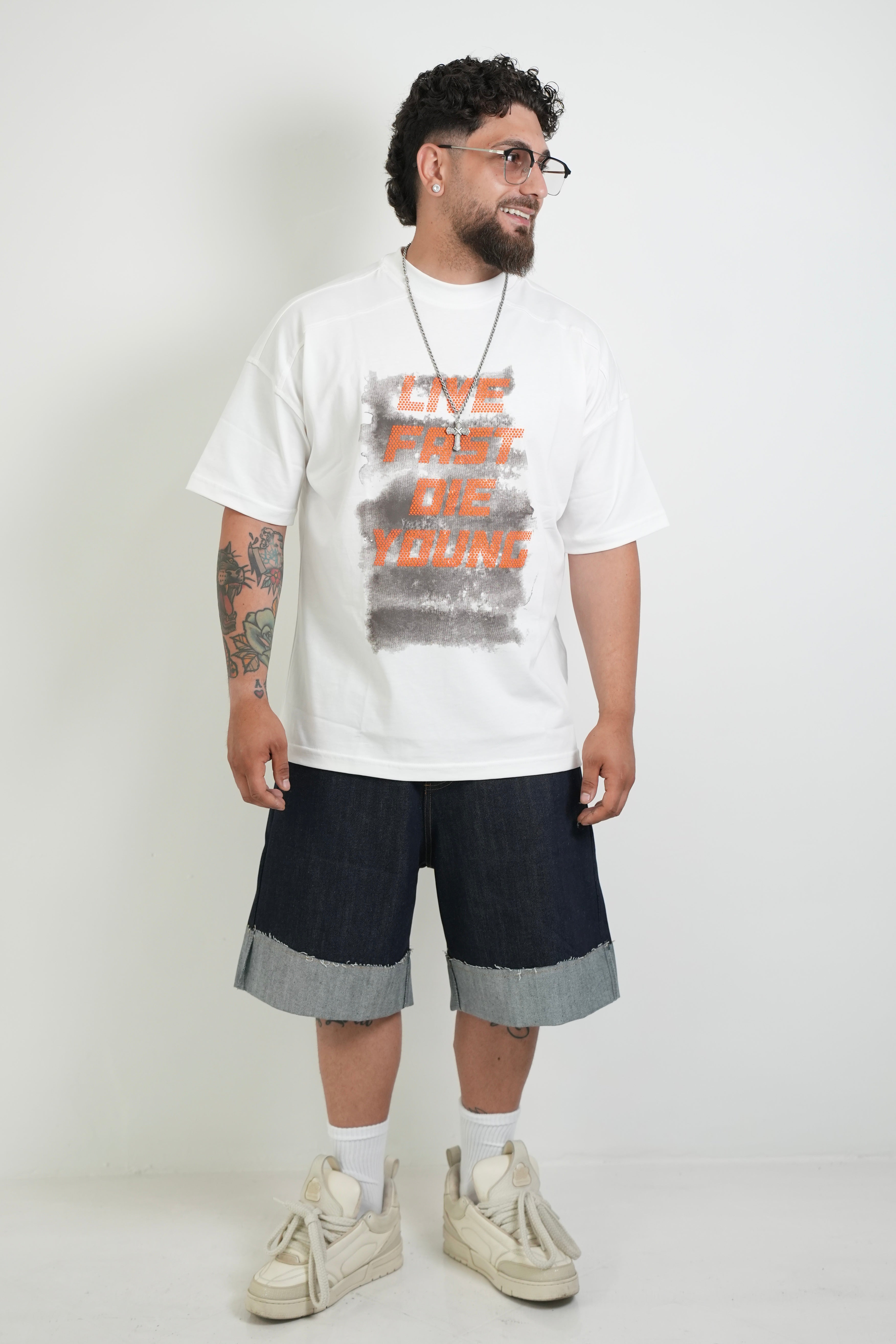 T-shirt Die Young White