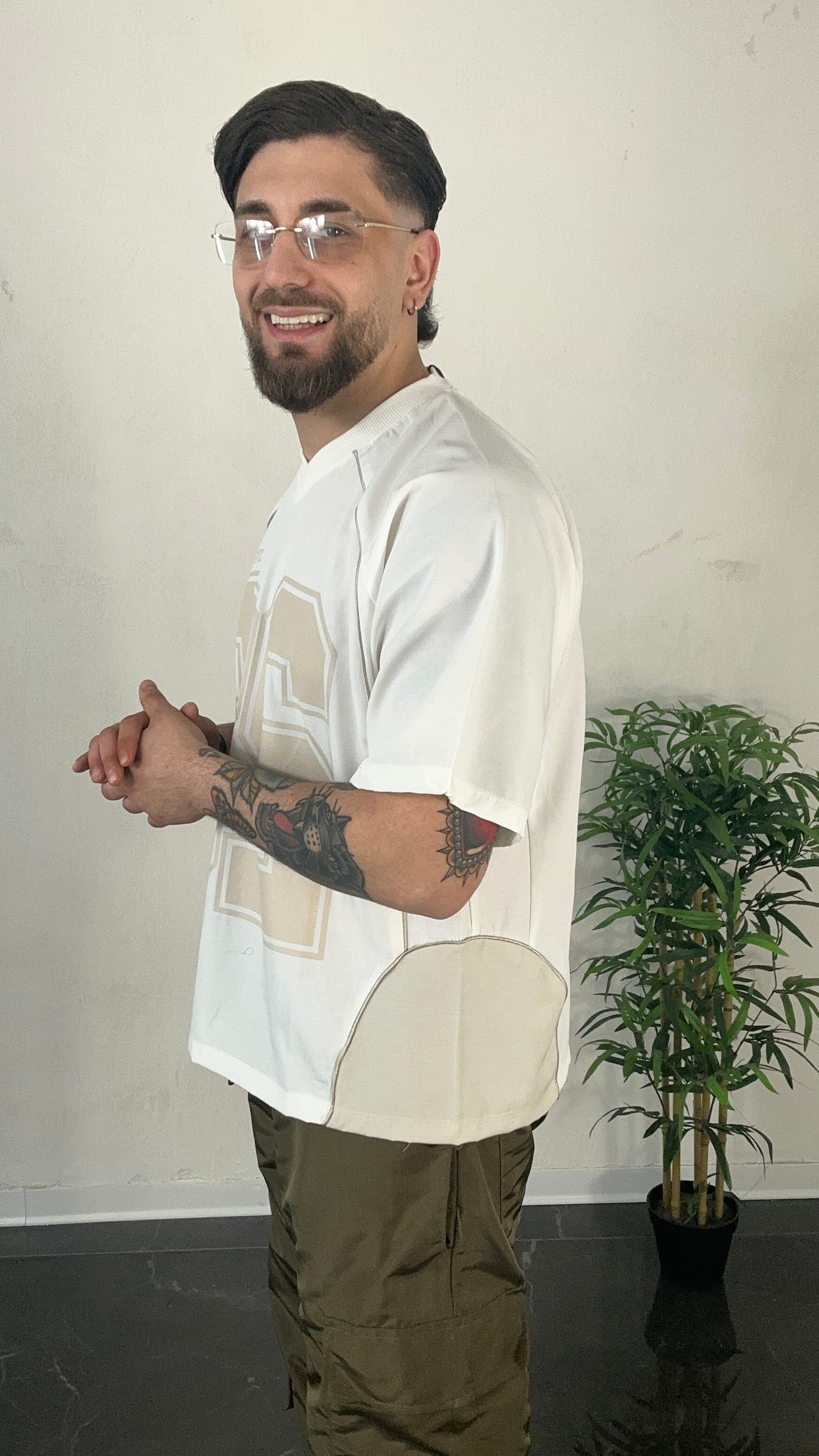T-shirt New York Hydo beige