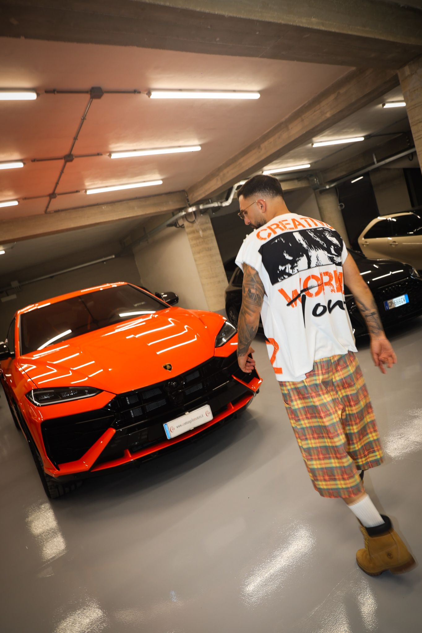 Coordinato Creative Check Orange
