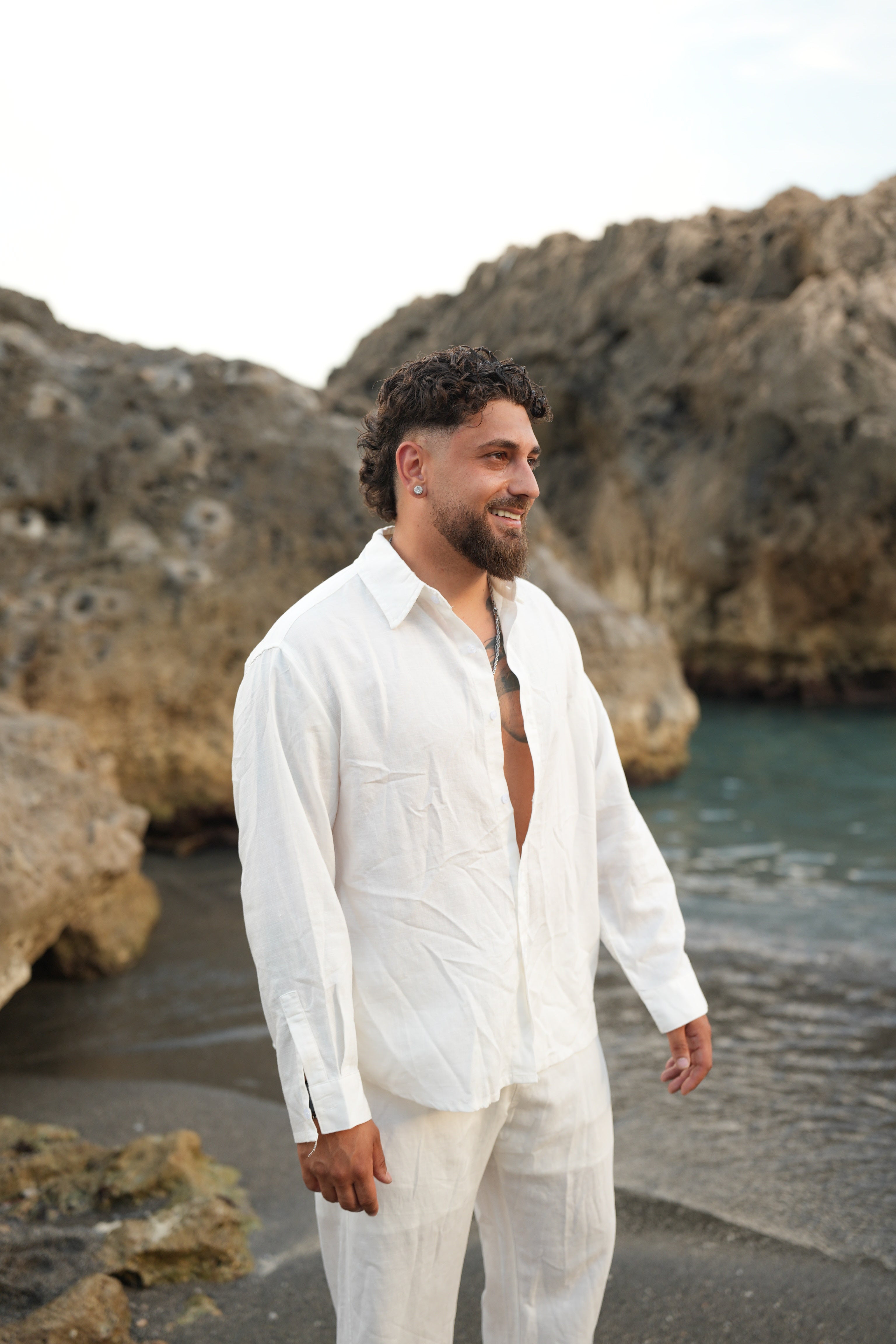 Coordinato Mykonos Lino Bianco