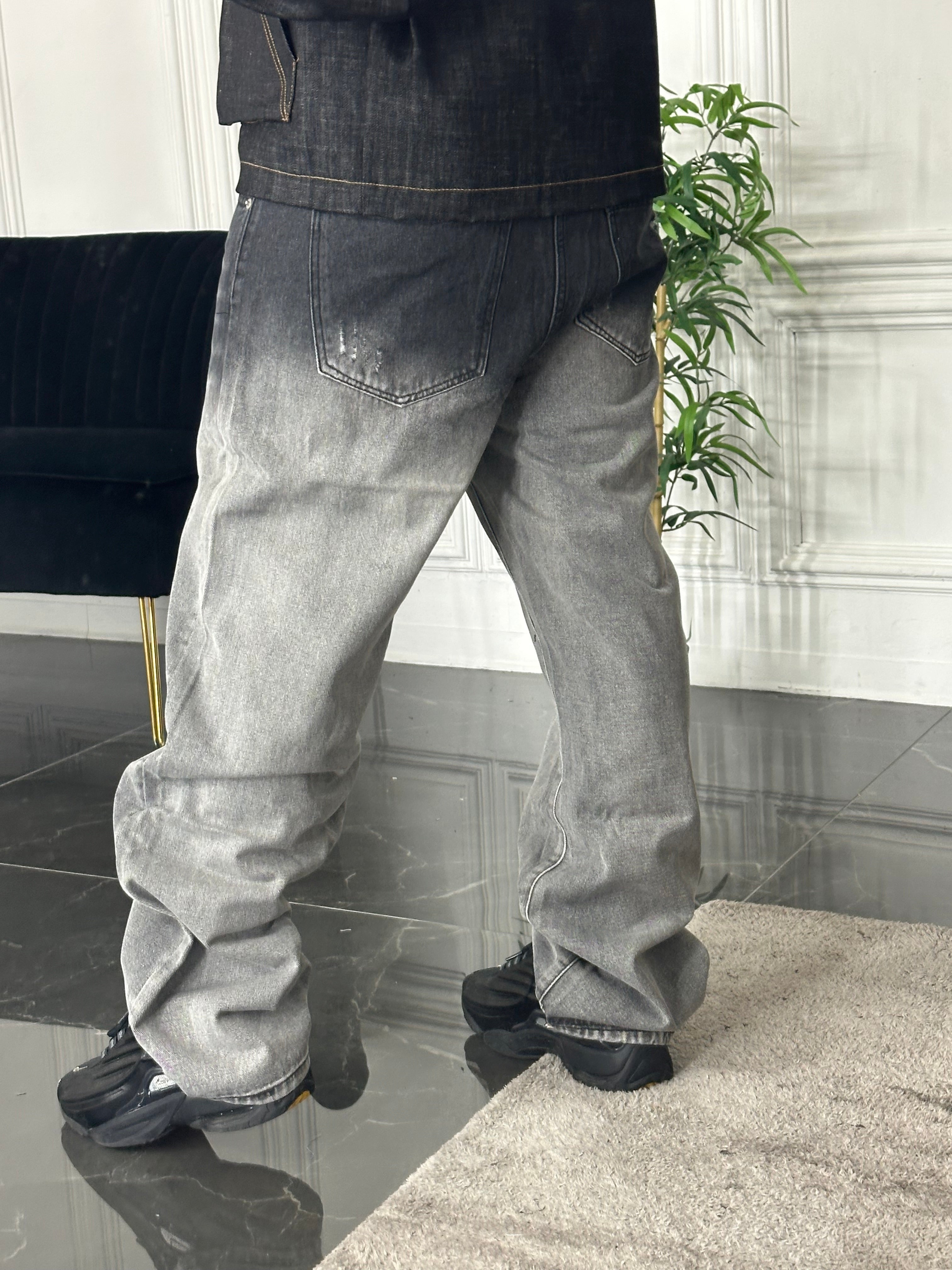 Jeans Baggy Degradé grigio