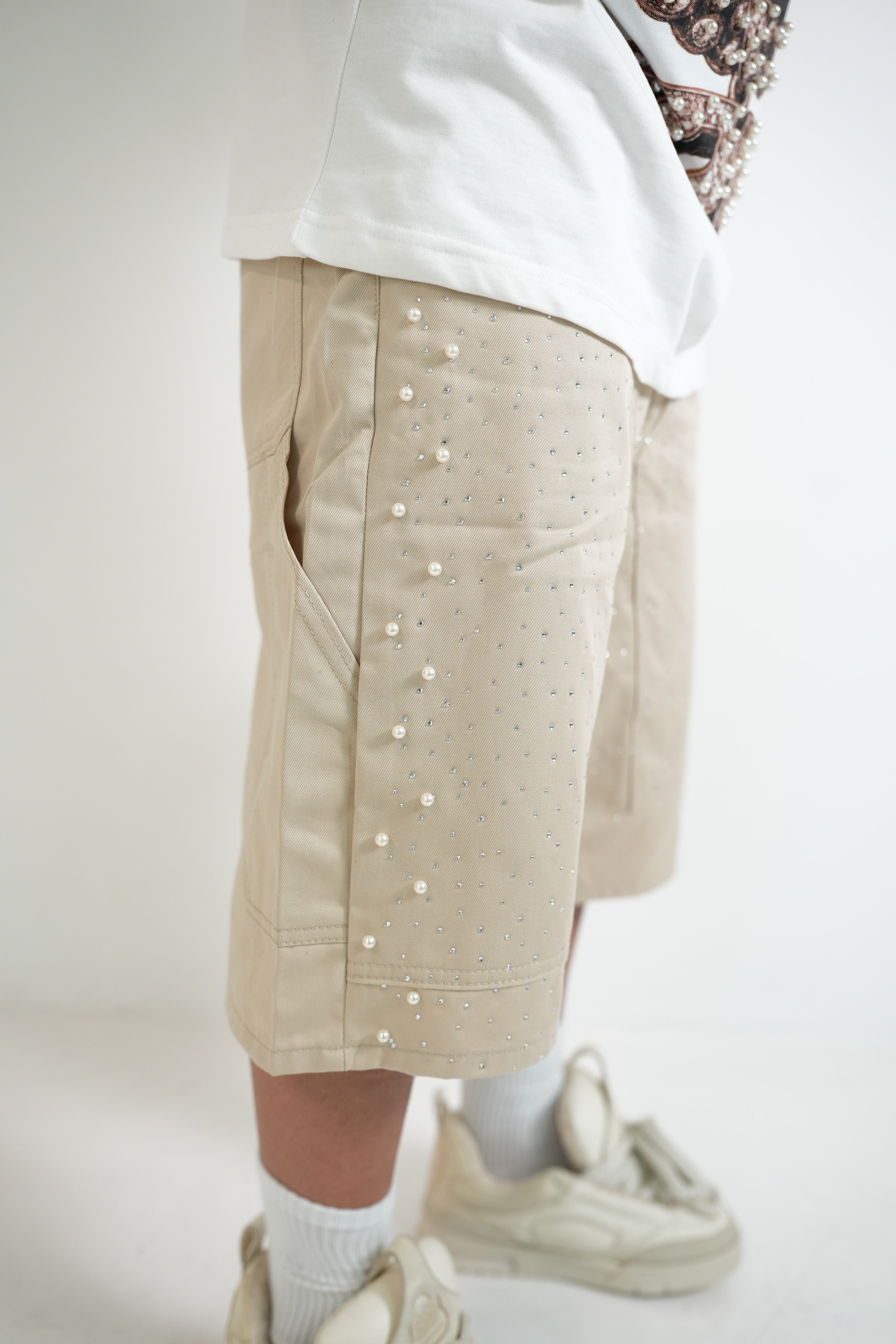 Short Strass Beige