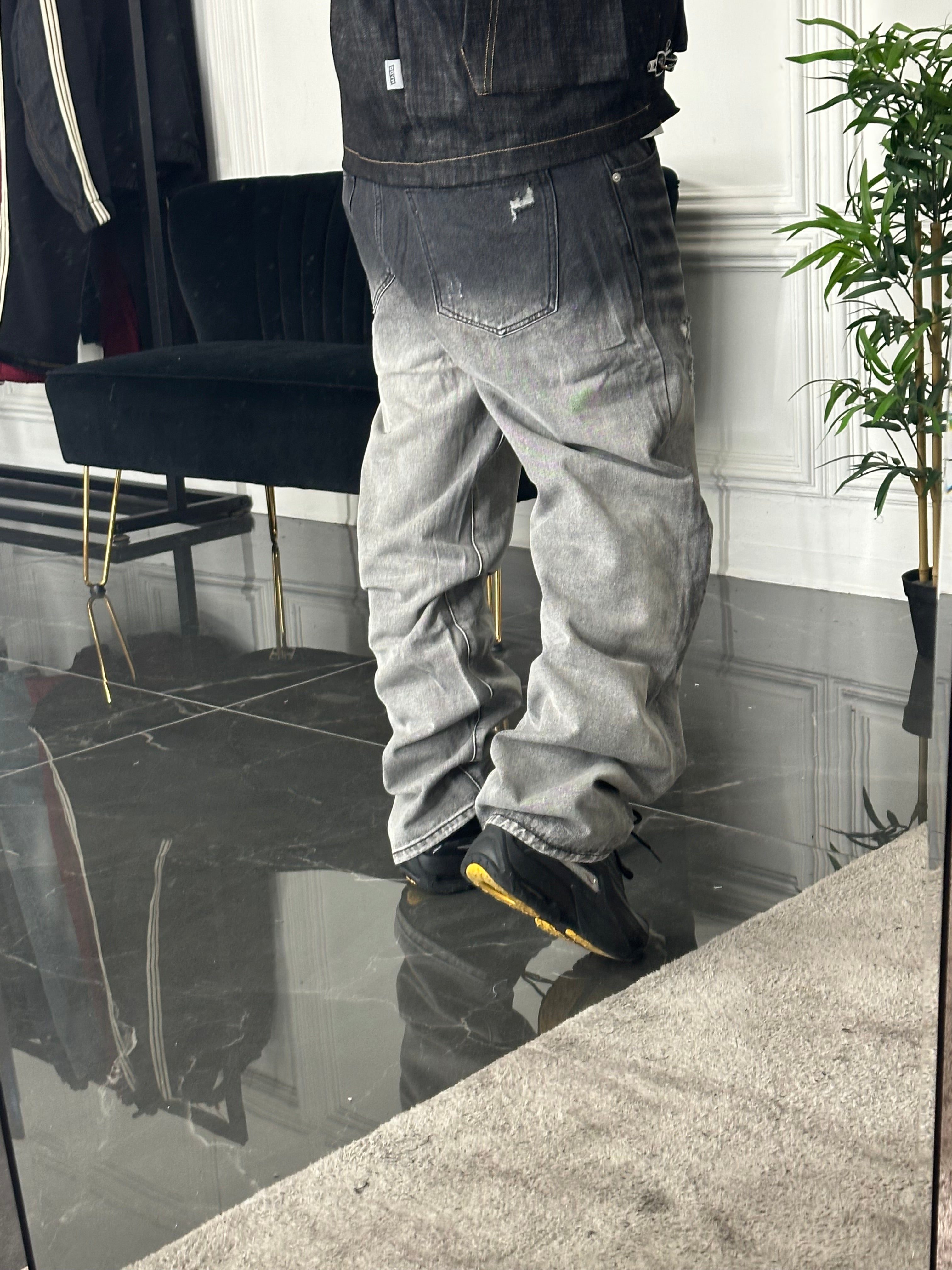 Jeans Baggy Degradé grigio