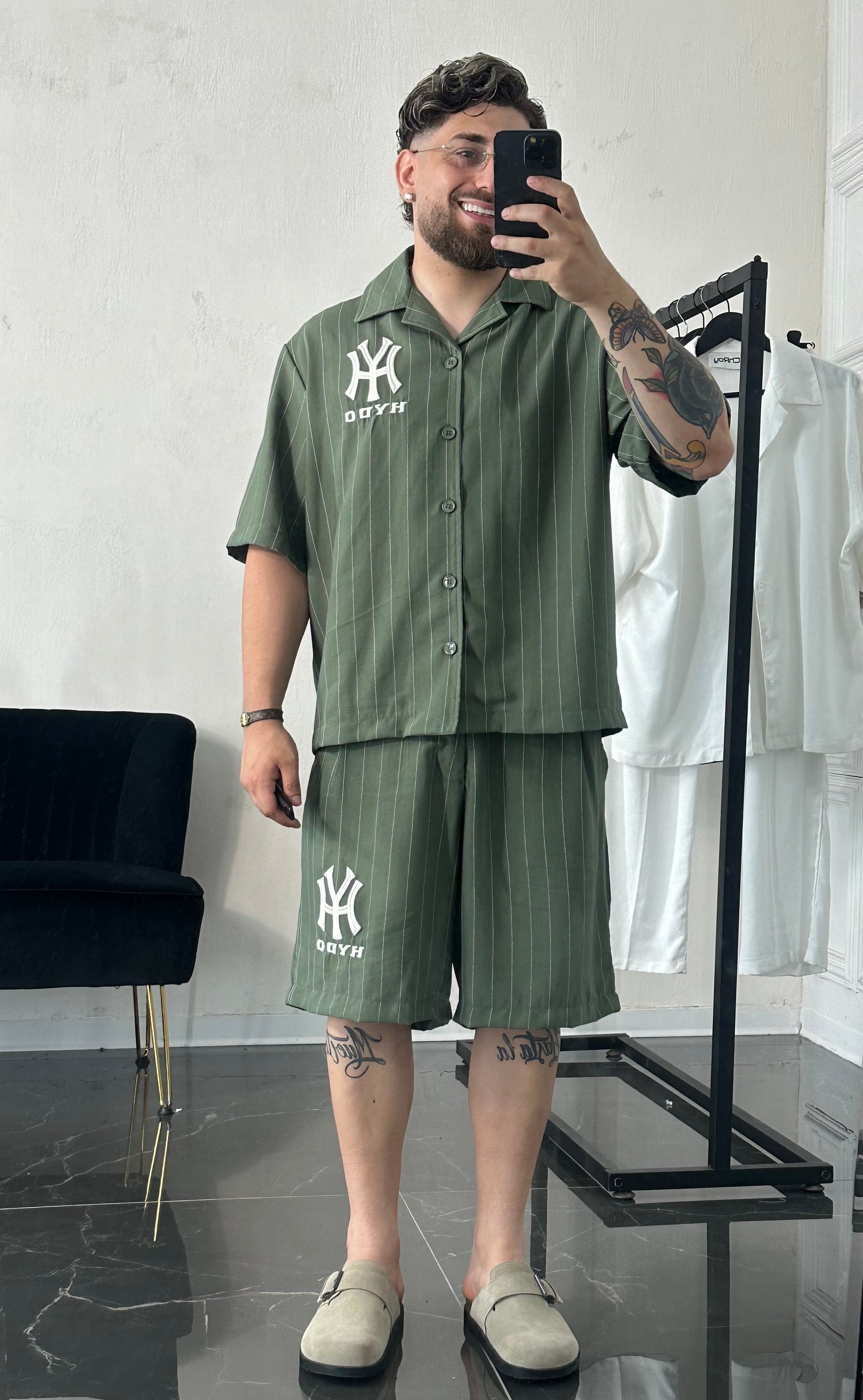 Coordinato Hydo New York verde militare