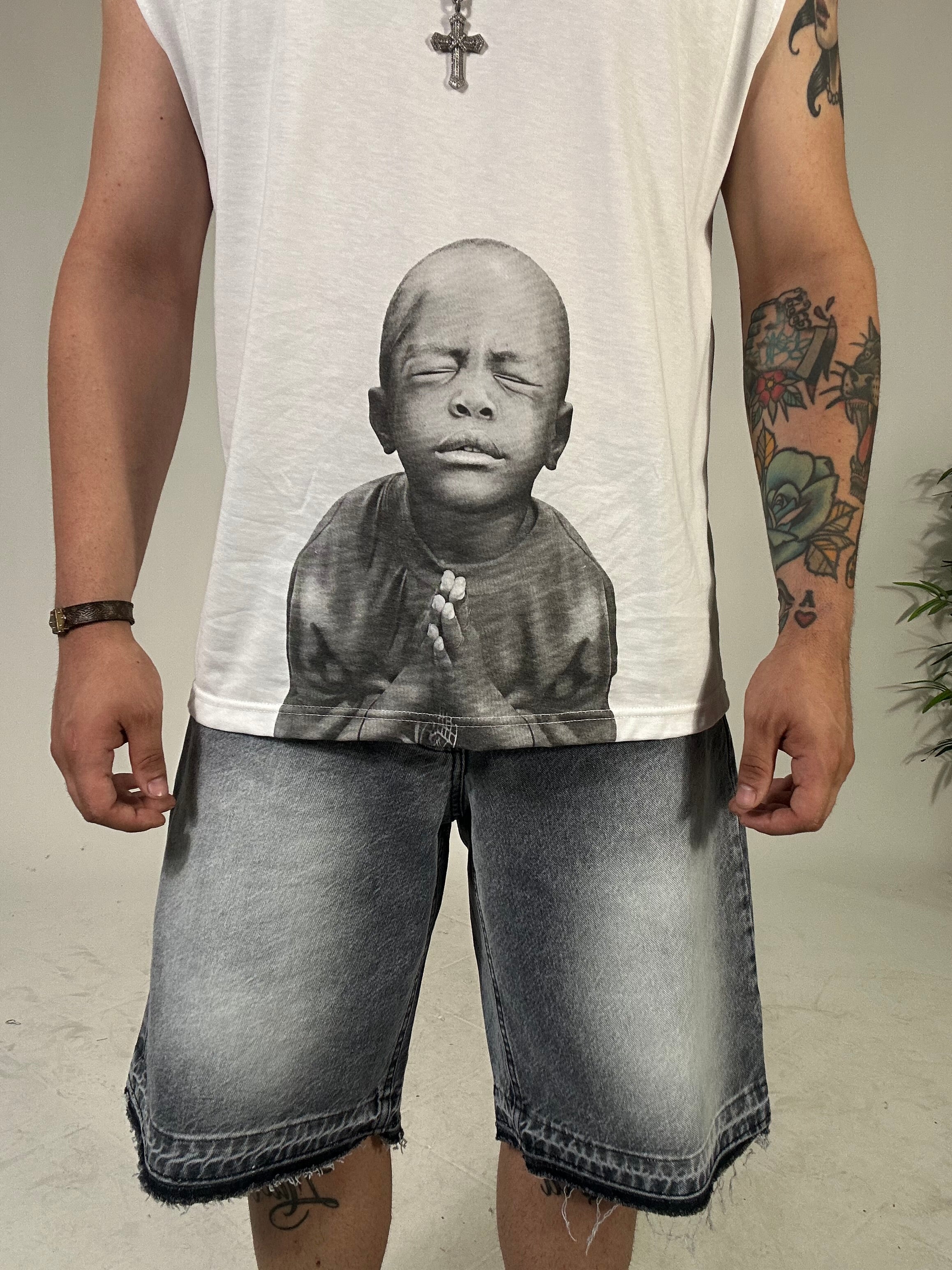 Canotta Little Boy Bianca