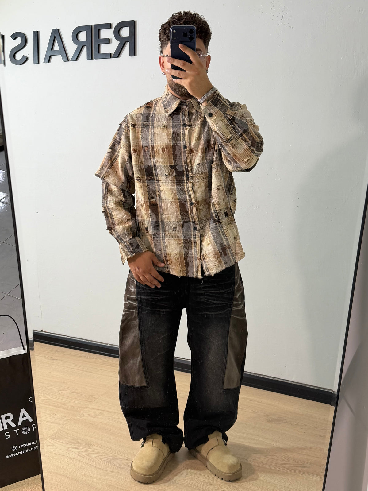 Jeans Baggy Insert Brown