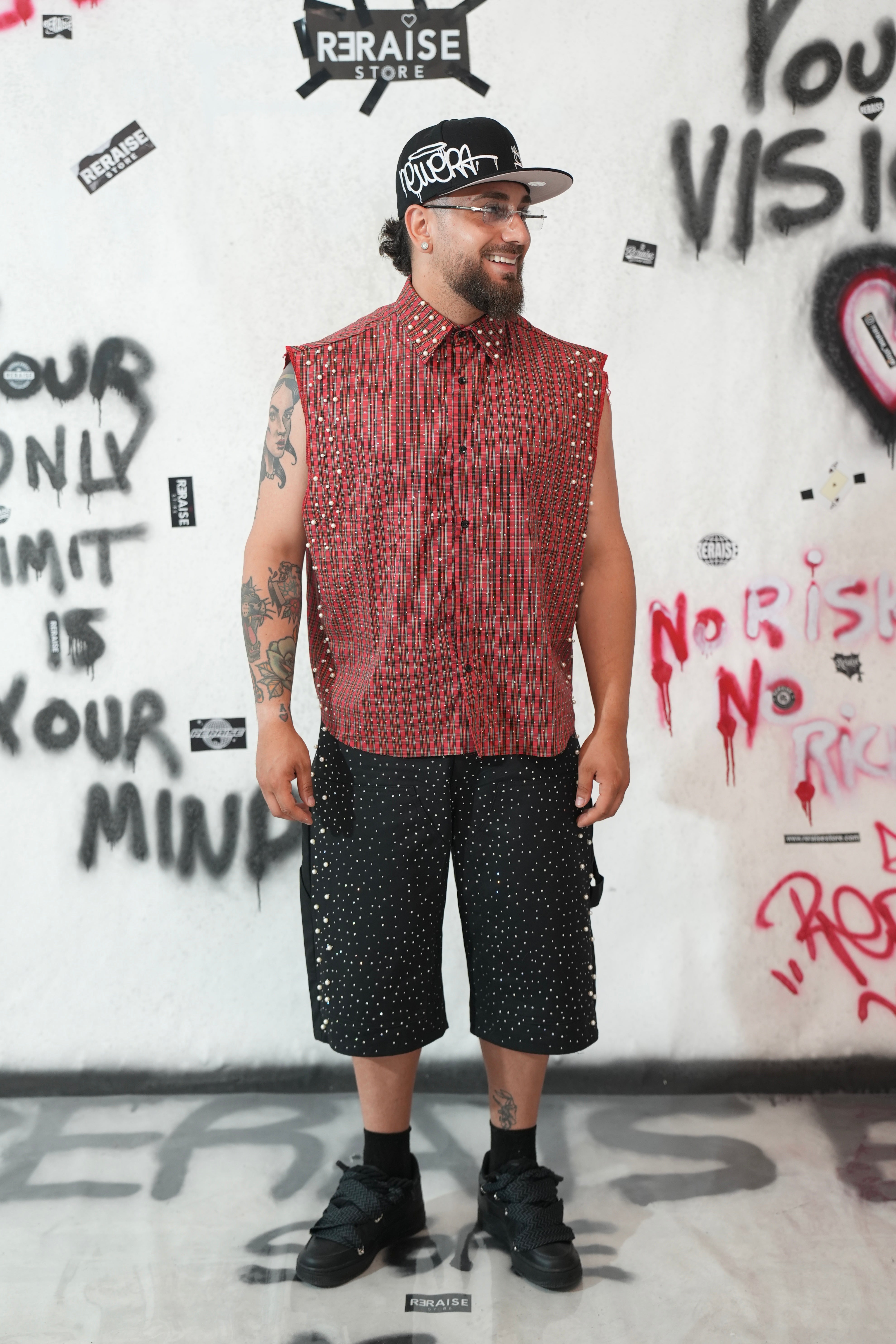 Camicia Smanicata Red PM