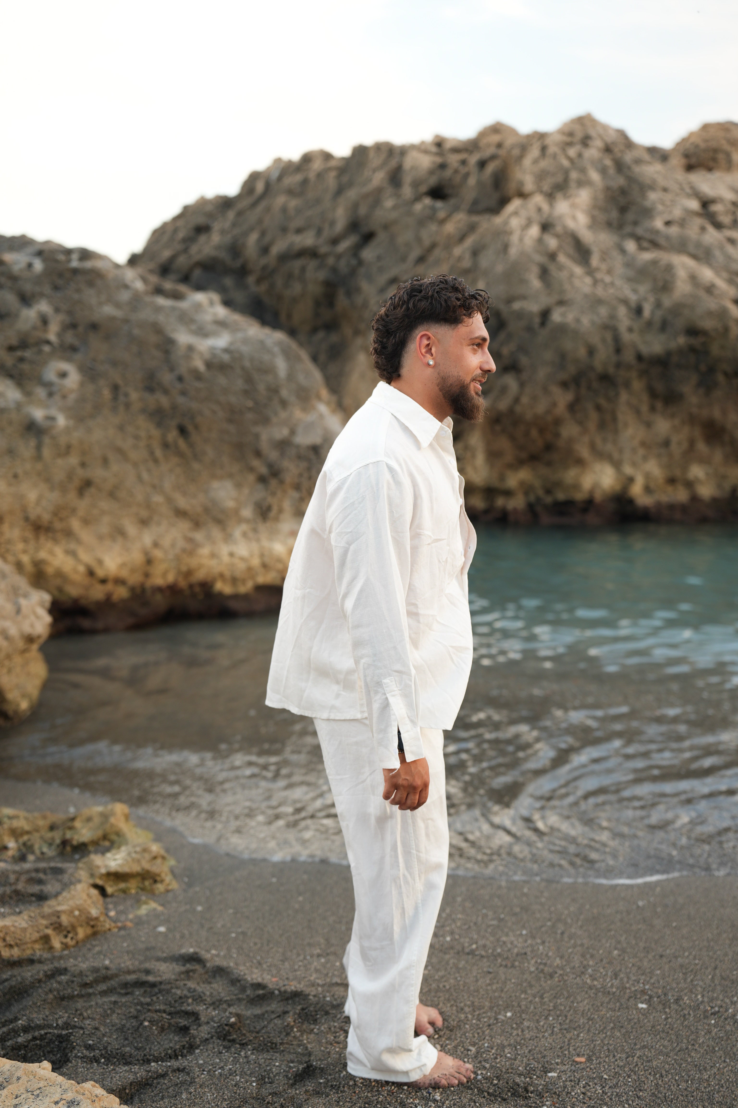 Coordinato Mykonos Lino Bianco