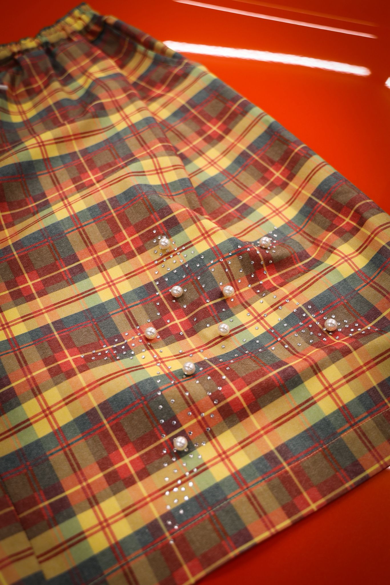 Coordinato Creative Check Orange