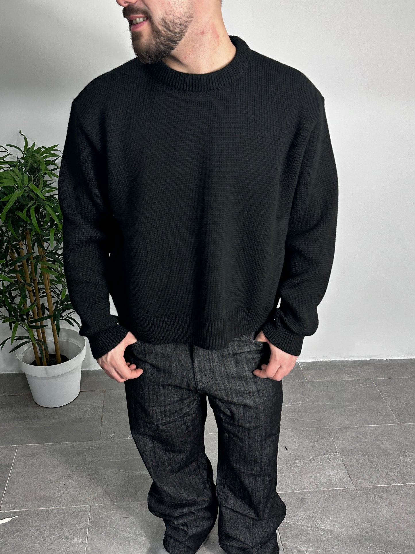 Maglione Crop nero