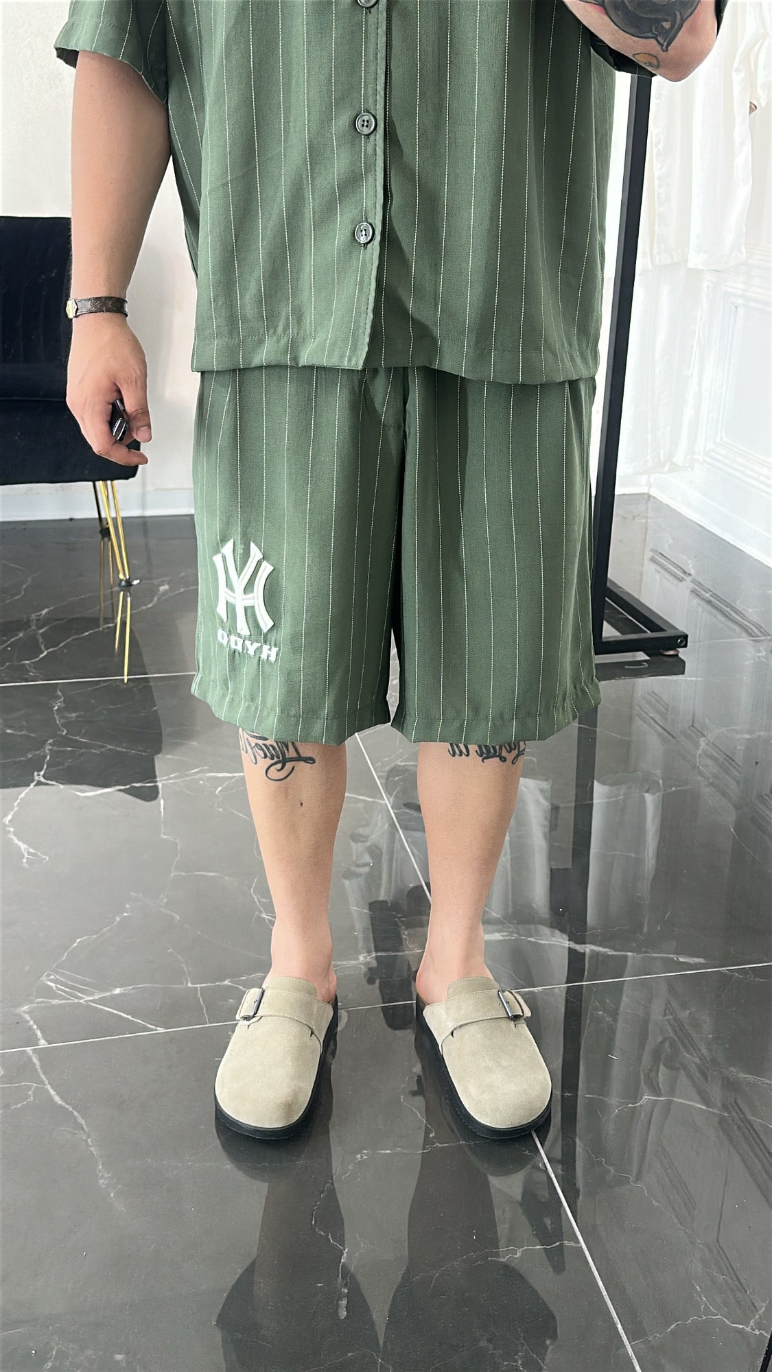 Coordinato Hydo New York verde militare