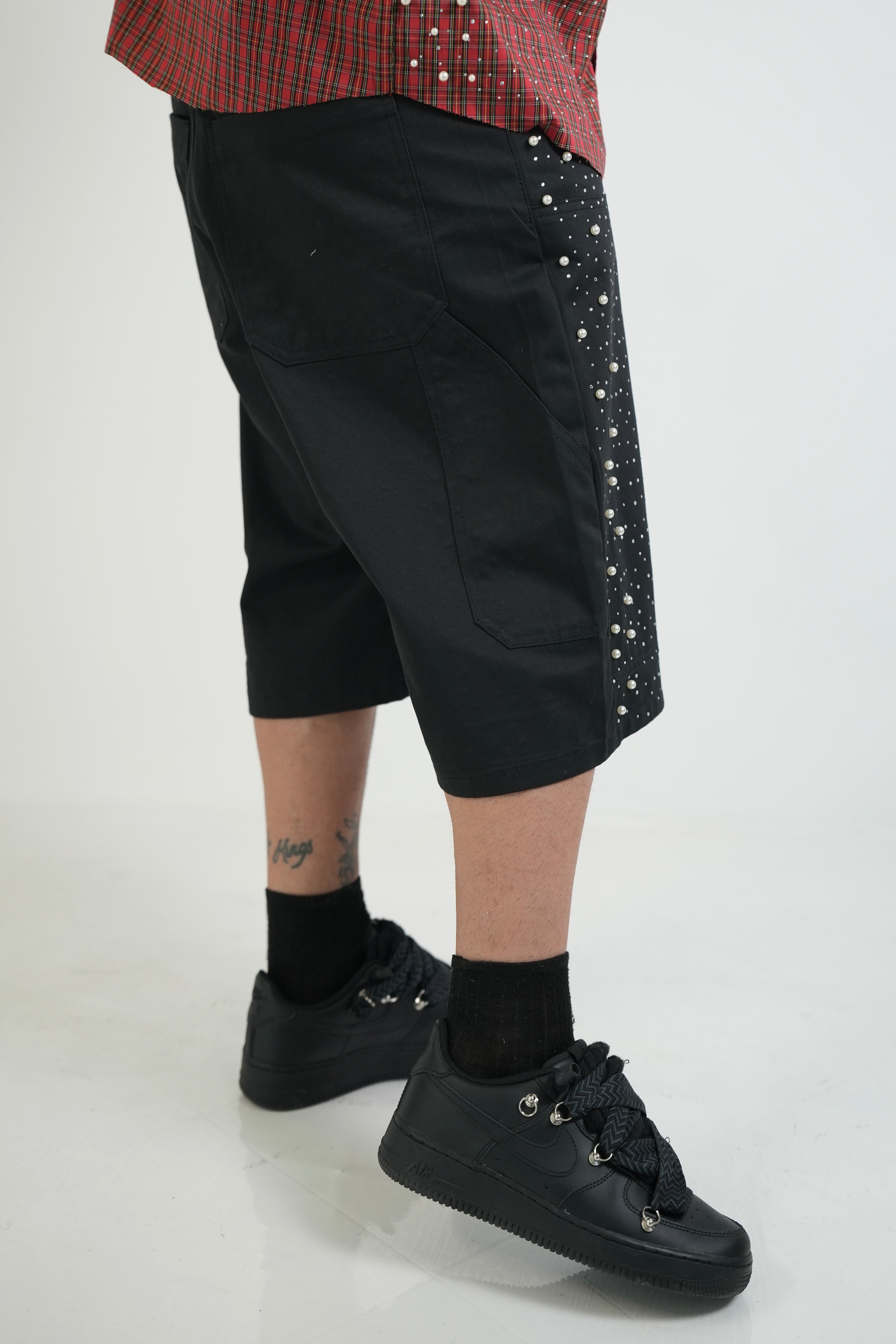 Short Black Strass PM