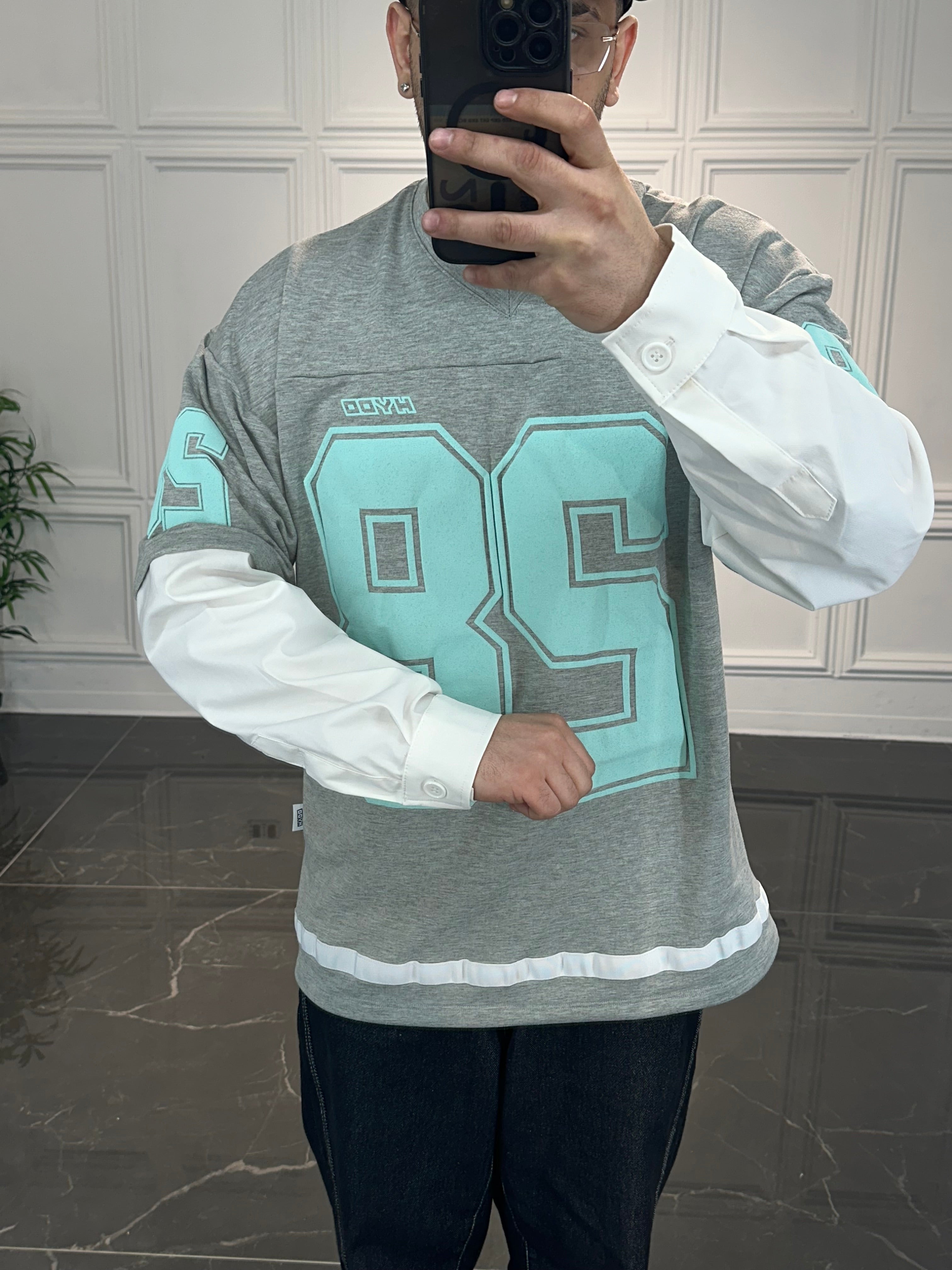 Long Sleeve Hydo NFL grigia