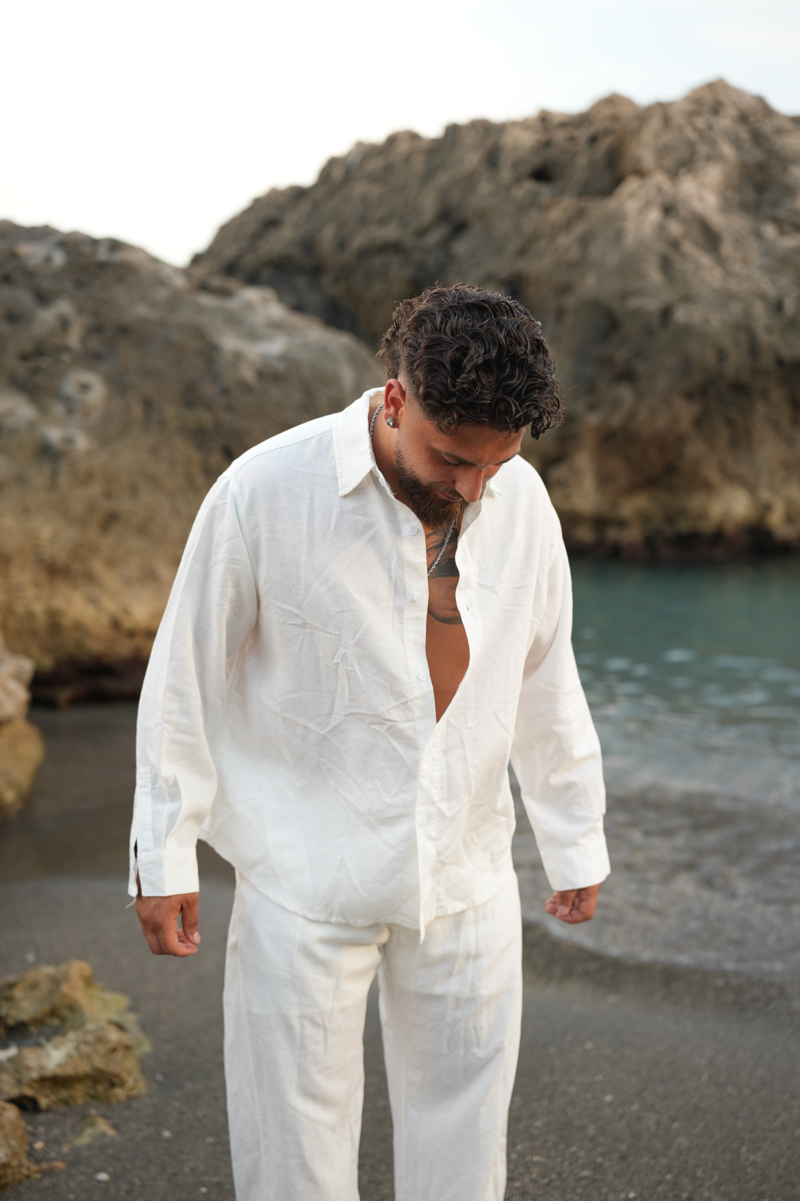 Coordinato Mykonos Lino Bianco