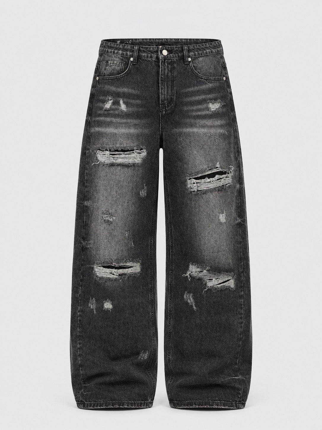 Jeans Baggy Distressed Black