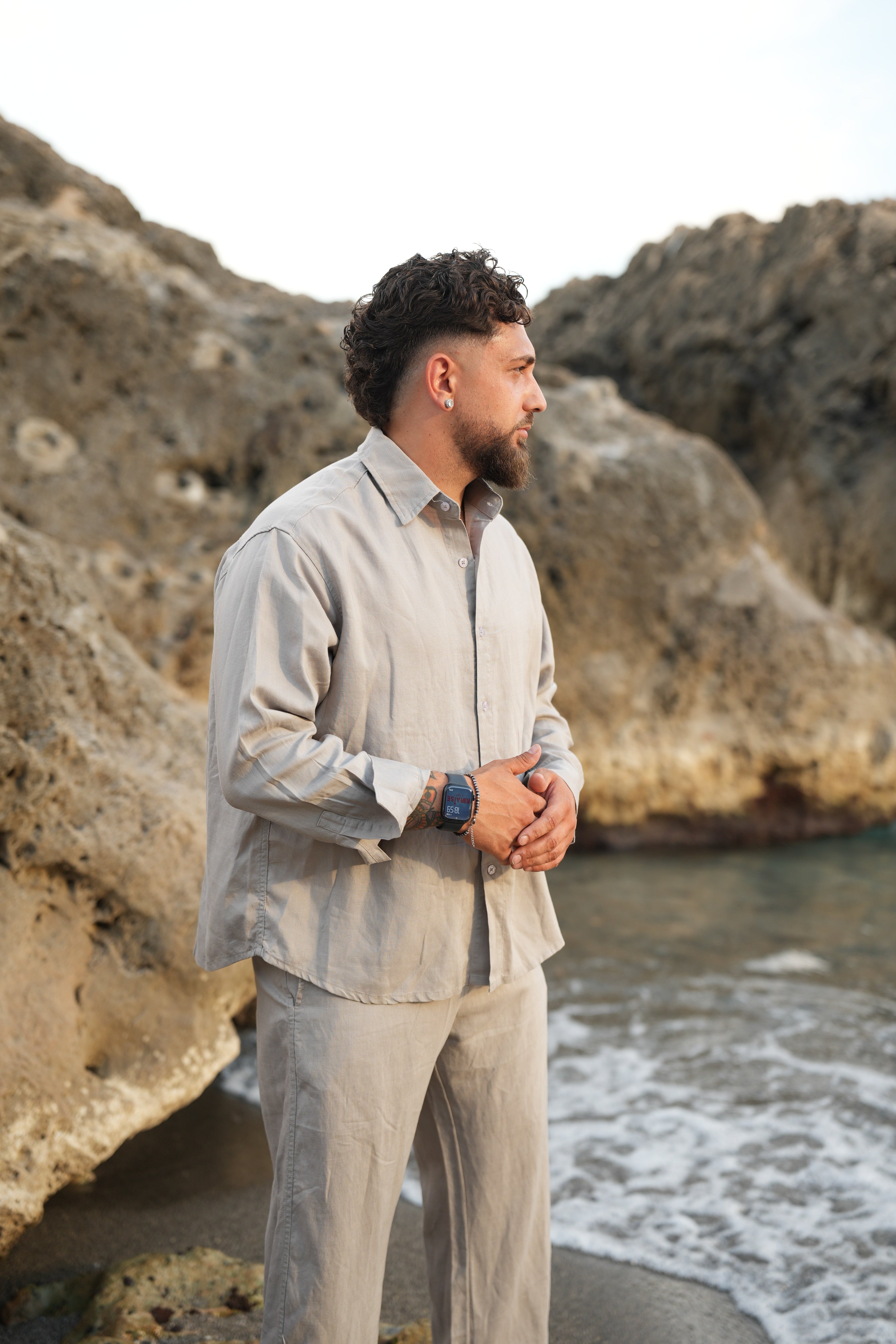 Coordinato Mykonos Lino Grigio